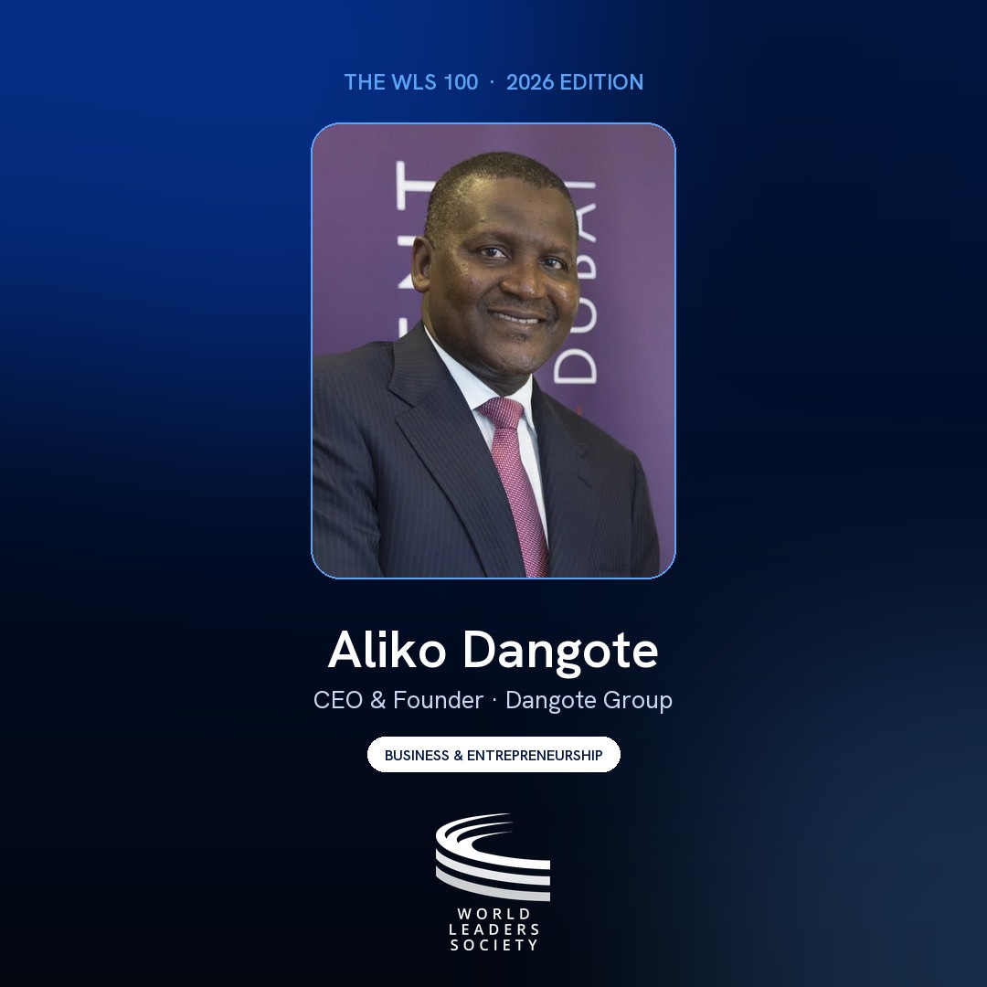 WLS 100 badge · Aliko Dangote