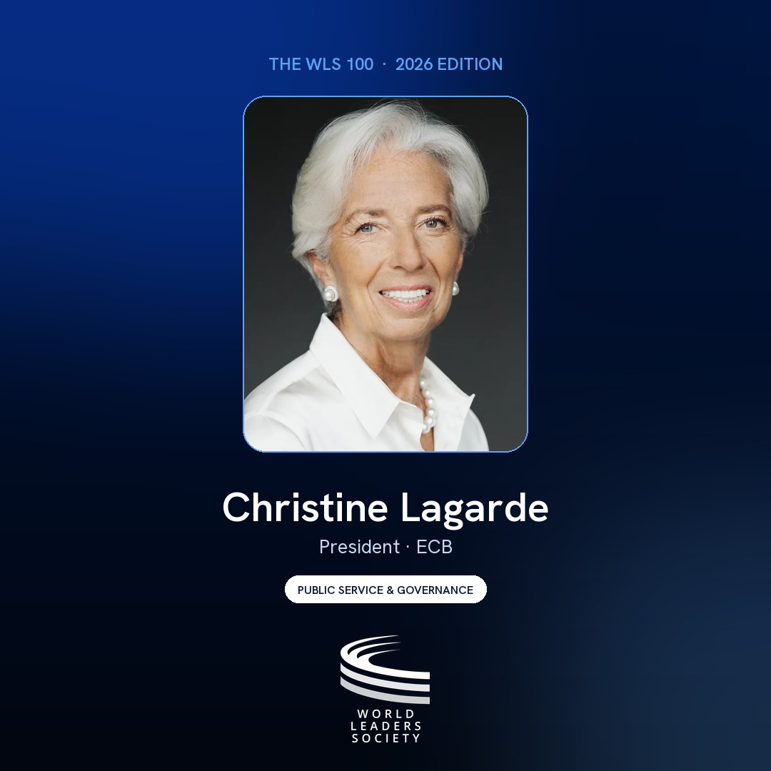 WLS 100 badge · Christine Lagarde
