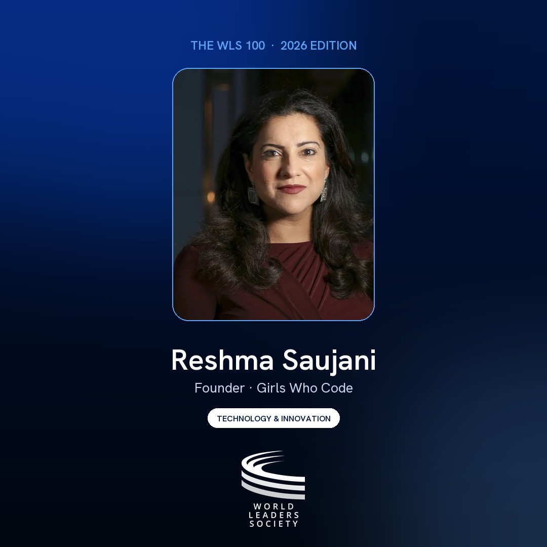WLS 100 badge · Reshma Saujani