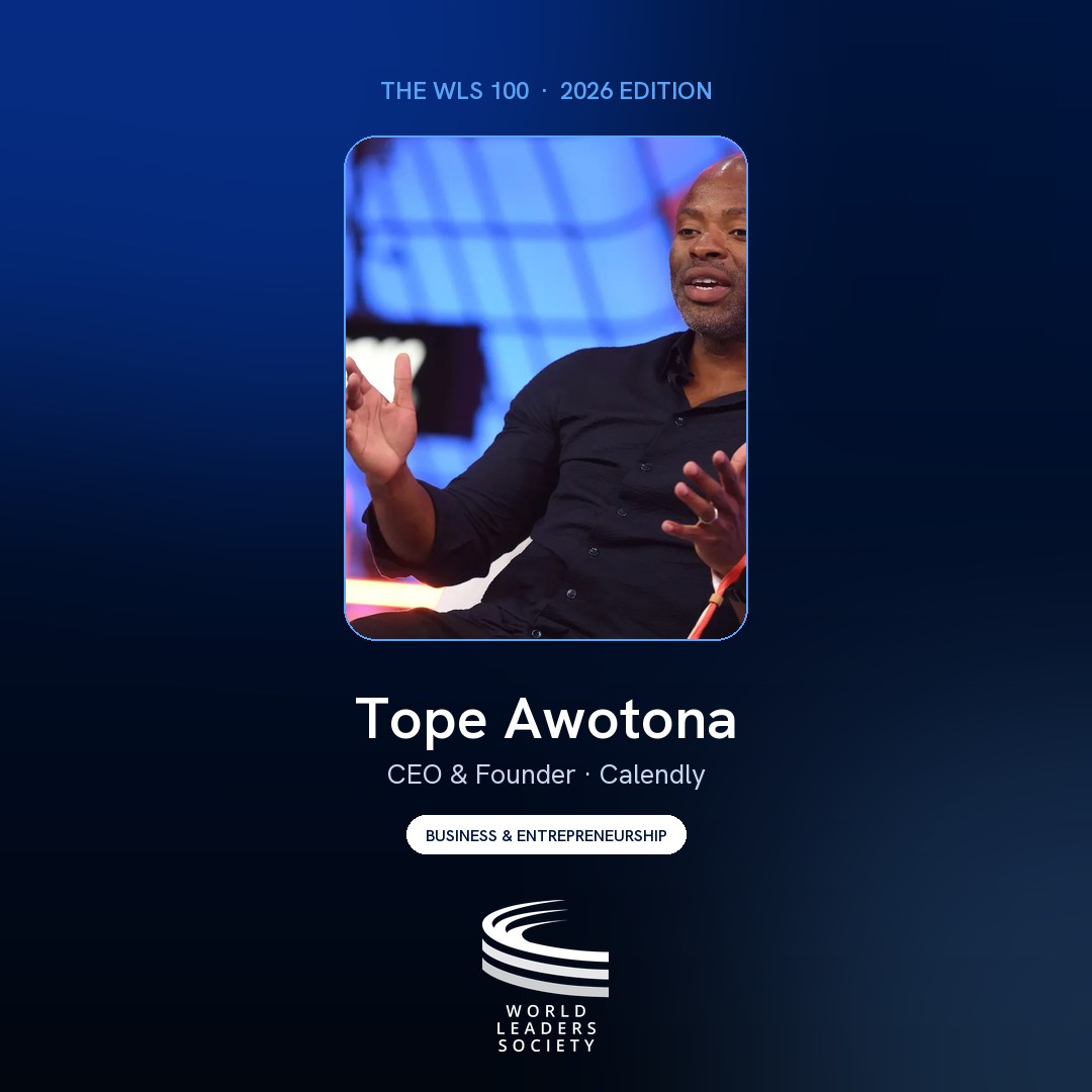 WLS 100 badge · Tope Awotona
